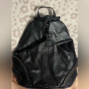 Rebecca Minkoff jumbo Julian Backpack Backback, Black With Silver, One Size US